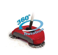 Fiber Hand Push  360 Degree Rotating Sweeping Broom  -  , RED, Fiber, Multipack of1